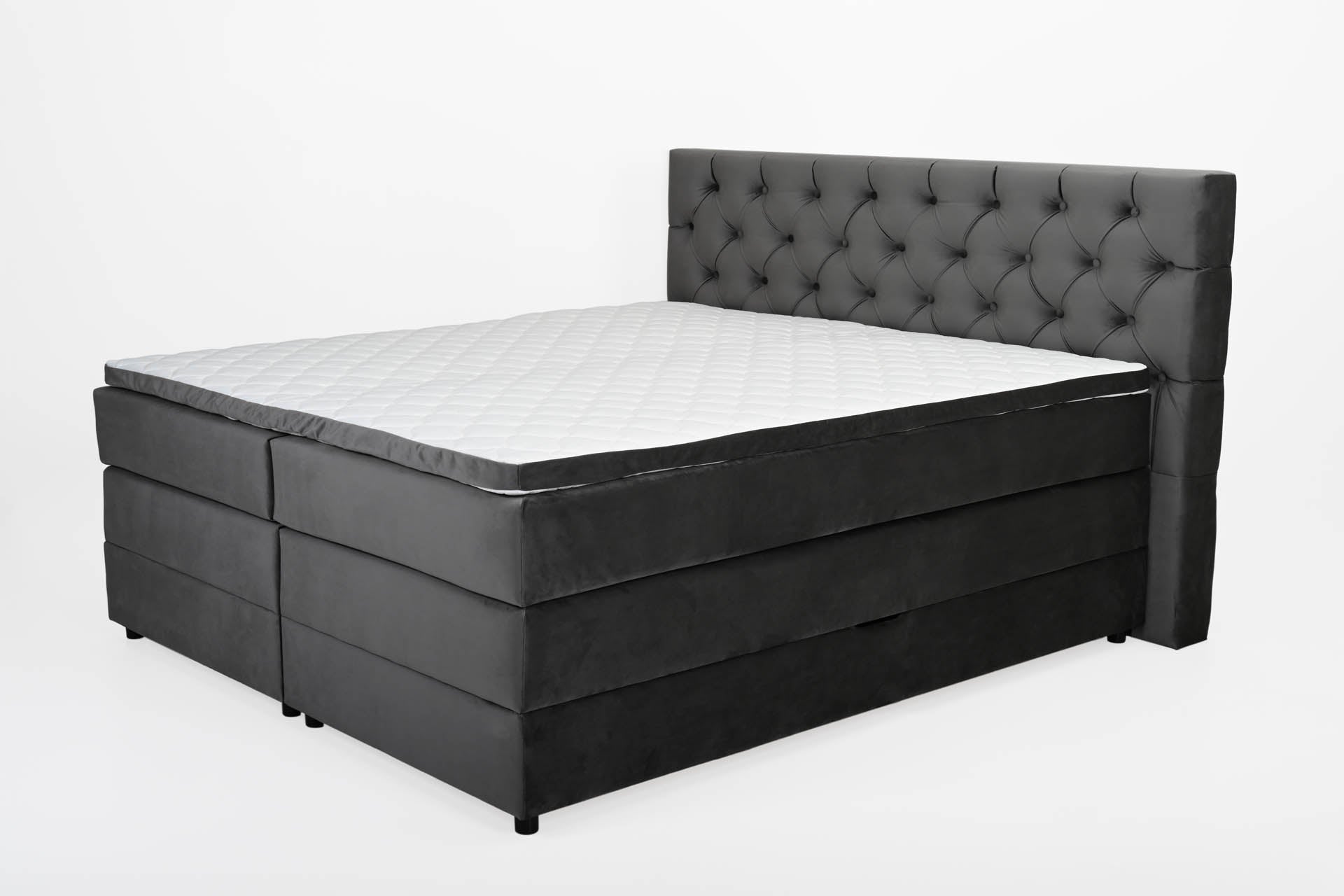 [SKU:ANY-160-ANT,ANY-180-ANT] Boxspringbett 180x200 160x200 Bett Bettkasten Polsterbett Doppelbett