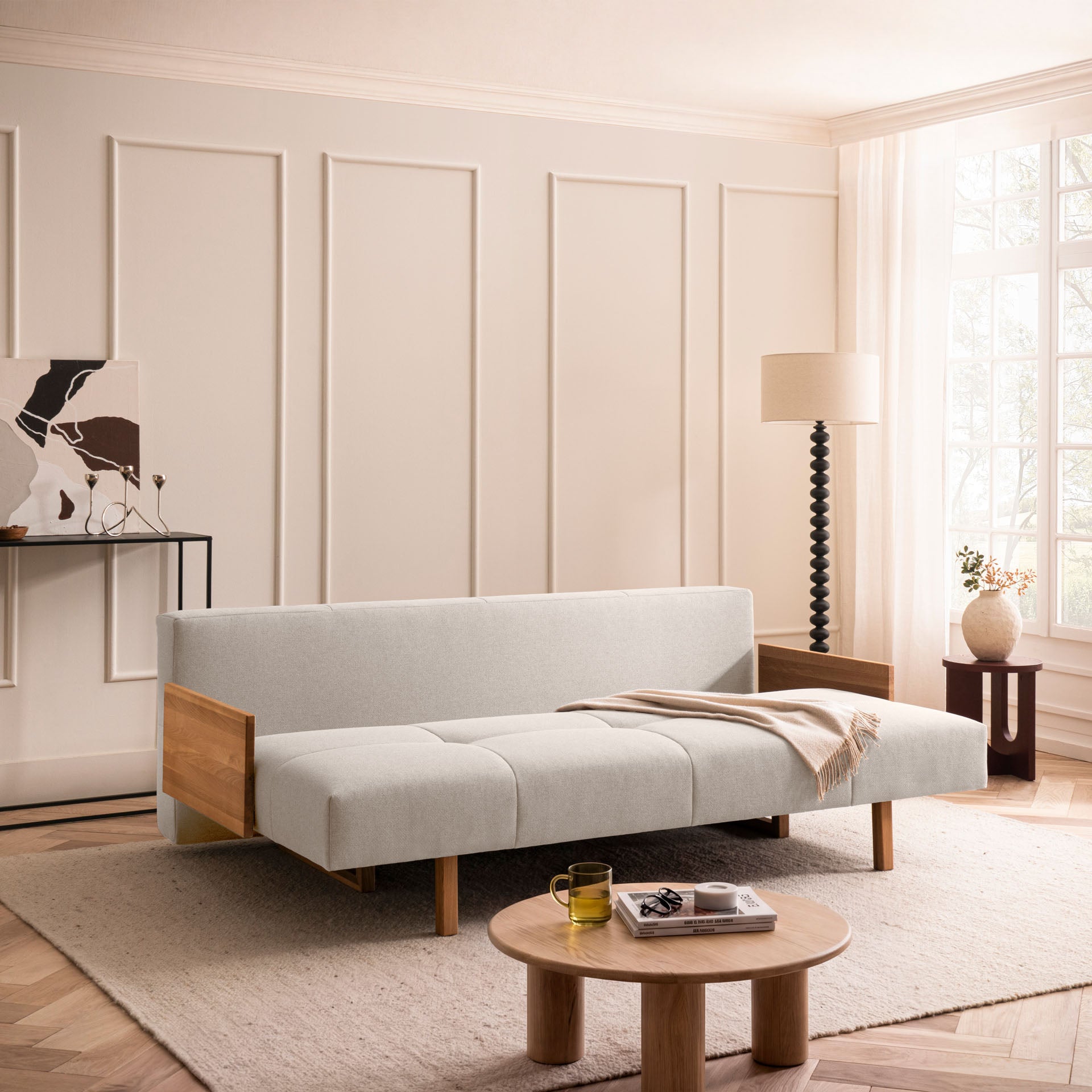 [SKU:1TAMINO103BEISB] Schlafsofa Beige Sofa mit Schlaffunktion Schlafcouch Bettkasten Schlafsofa mit Bettkasten Sofa kaufen