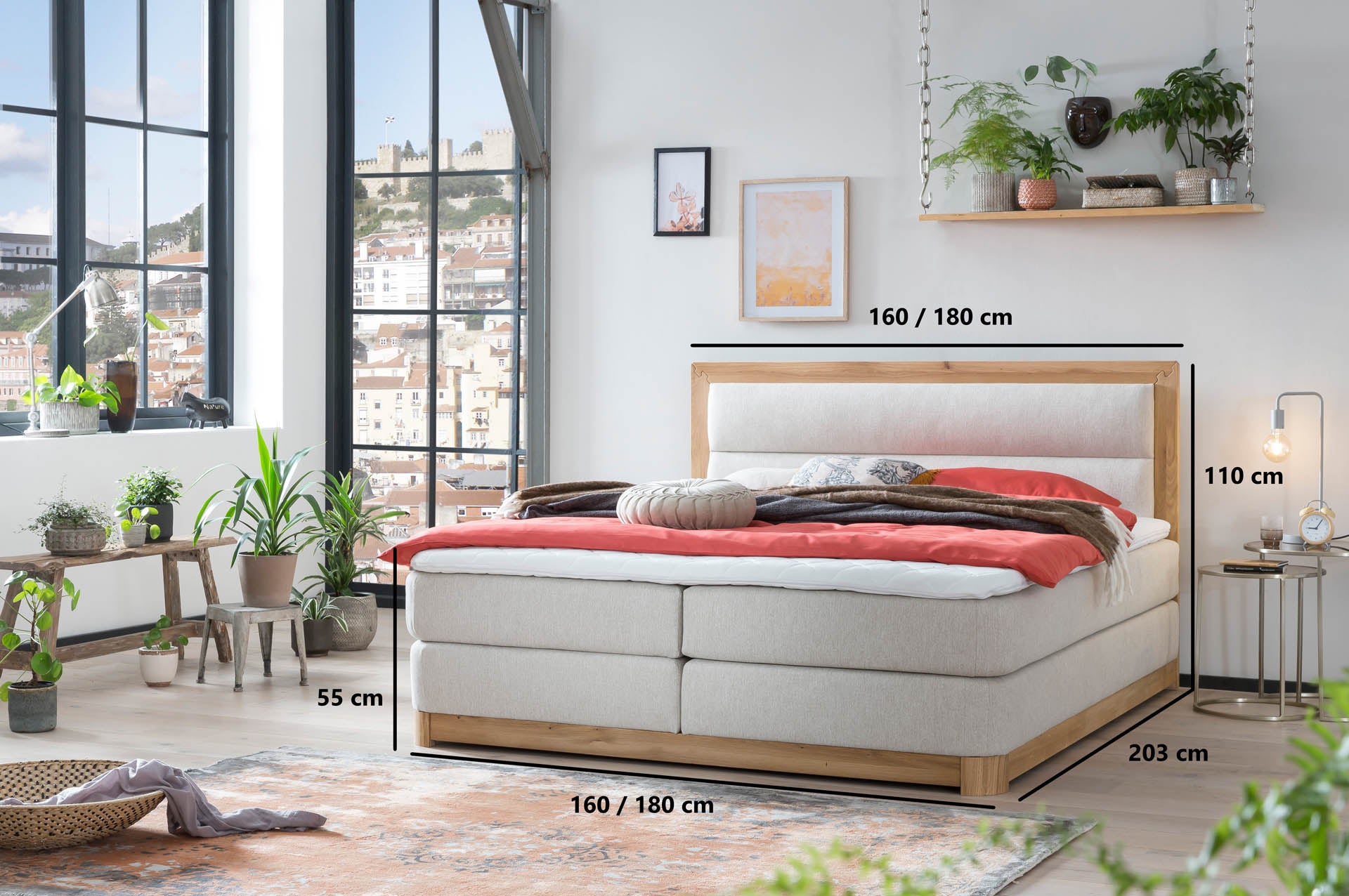 [SKU:VYG-140EC-BEIGE,VYG-160EC-BEIGE,VYG-180EC-BEIGE,VYG-200EC-BEIGE] Boxspringbett 180x200 160x200 Bett Bettkasten Polsterbett Doppelbett