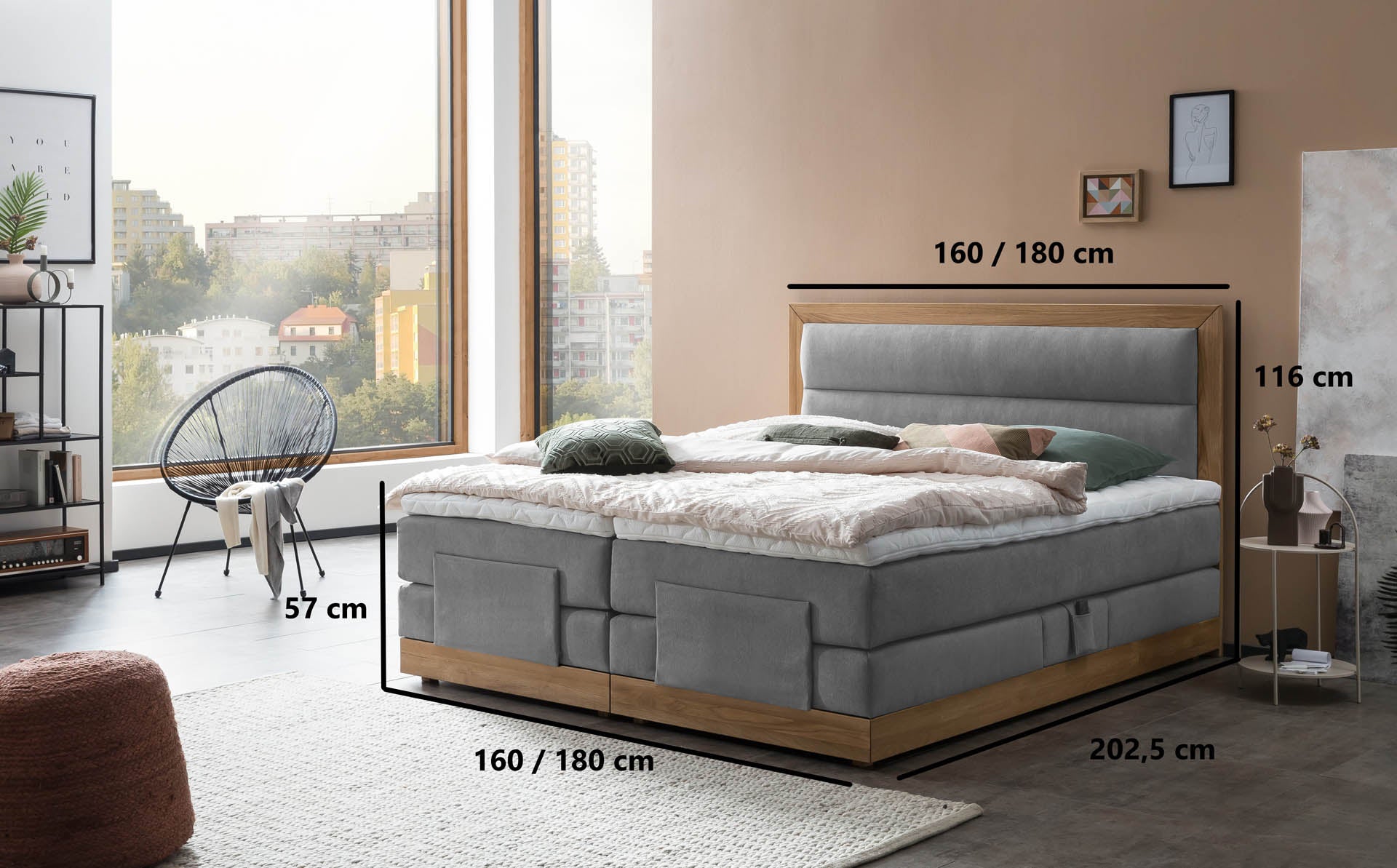 [SKU:MODELA-100-HLG,MODELA-160-HLG,MODELA-180-HLG,MODELA-200-HLG] Boxspringbett 180x200 160x200 Bett Bettkasten Polsterbett Doppelbett Motorbett Bett elektrisch verstellbar Bett mit Motor