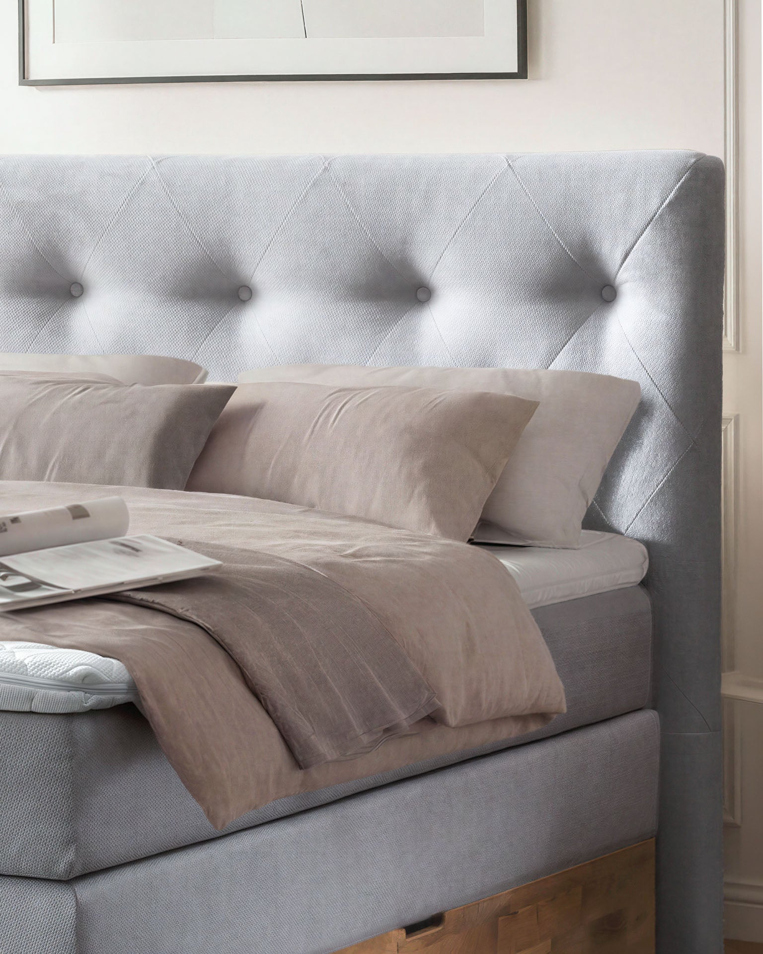 [SKU:ABM-160BTK-HLG,ABM-180BTK-HLG-H2,ABM-200BTK-HLG] Boxspringbett 180x200 160x200 Bett Bettkasten Polsterbett Doppelbett Motorbett Bett elektrisch verstellbar Bett mit Motor