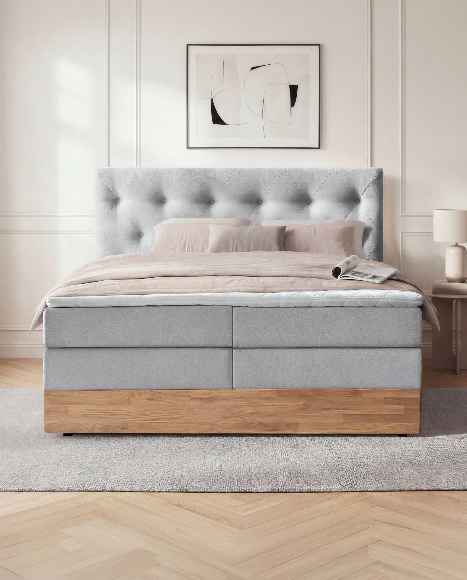 [SKU:ABM-160BTK-HLG,ABM-180BTK-HLG-H2,ABM-200BTK-HLG] Boxspringbett 180x200 160x200 Bett Bettkasten Polsterbett Doppelbett Motorbett Bett elektrisch verstellbar Bett mit Motor
