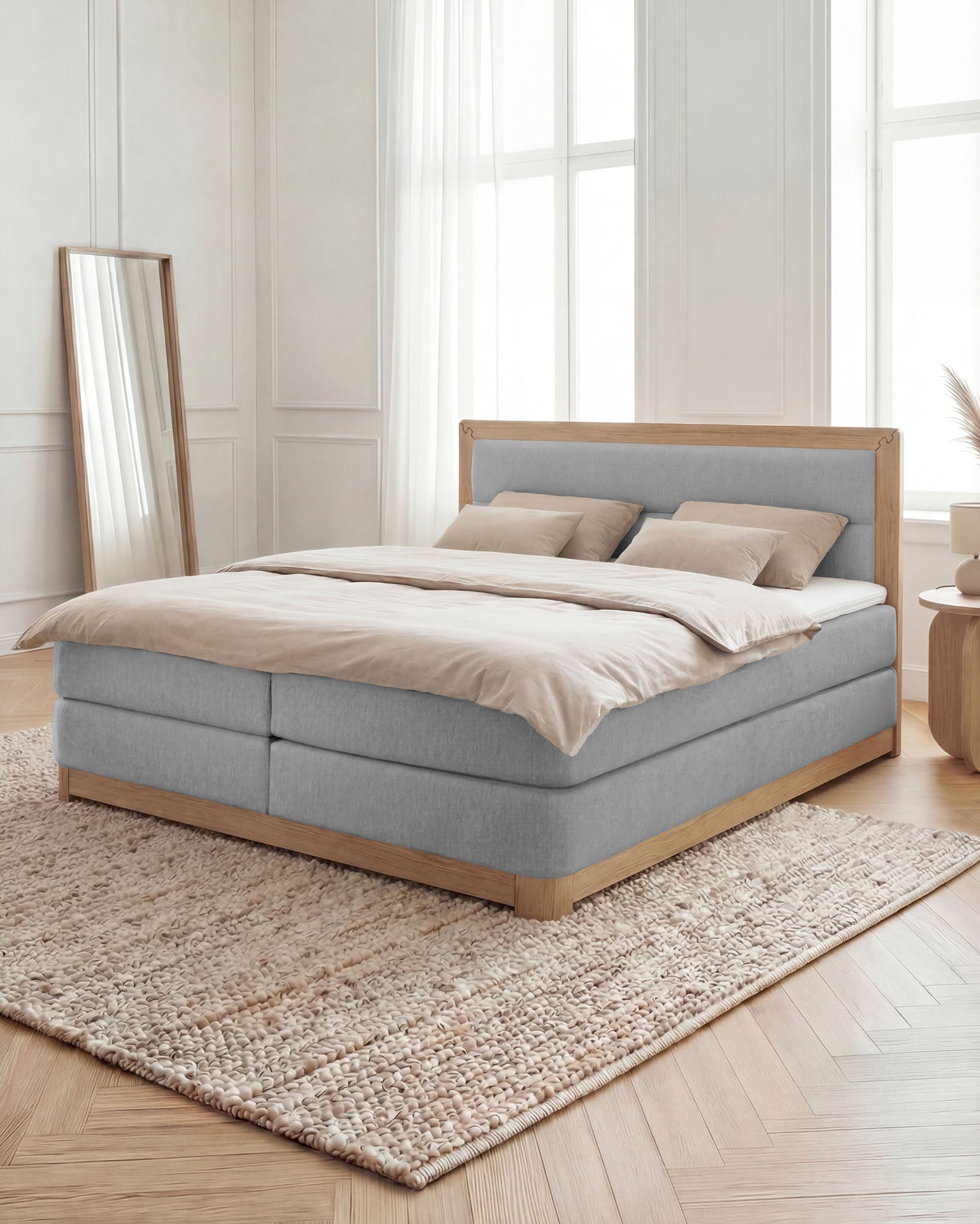 [SKU:VYG-140EC-HLG,VYG-160EC-HLG,VYG-180EC-HLG-H2,VYG-200EC-HLG] Boxspringbett 180x200 160x200 Bett Bettkasten Polsterbett Doppelbett
