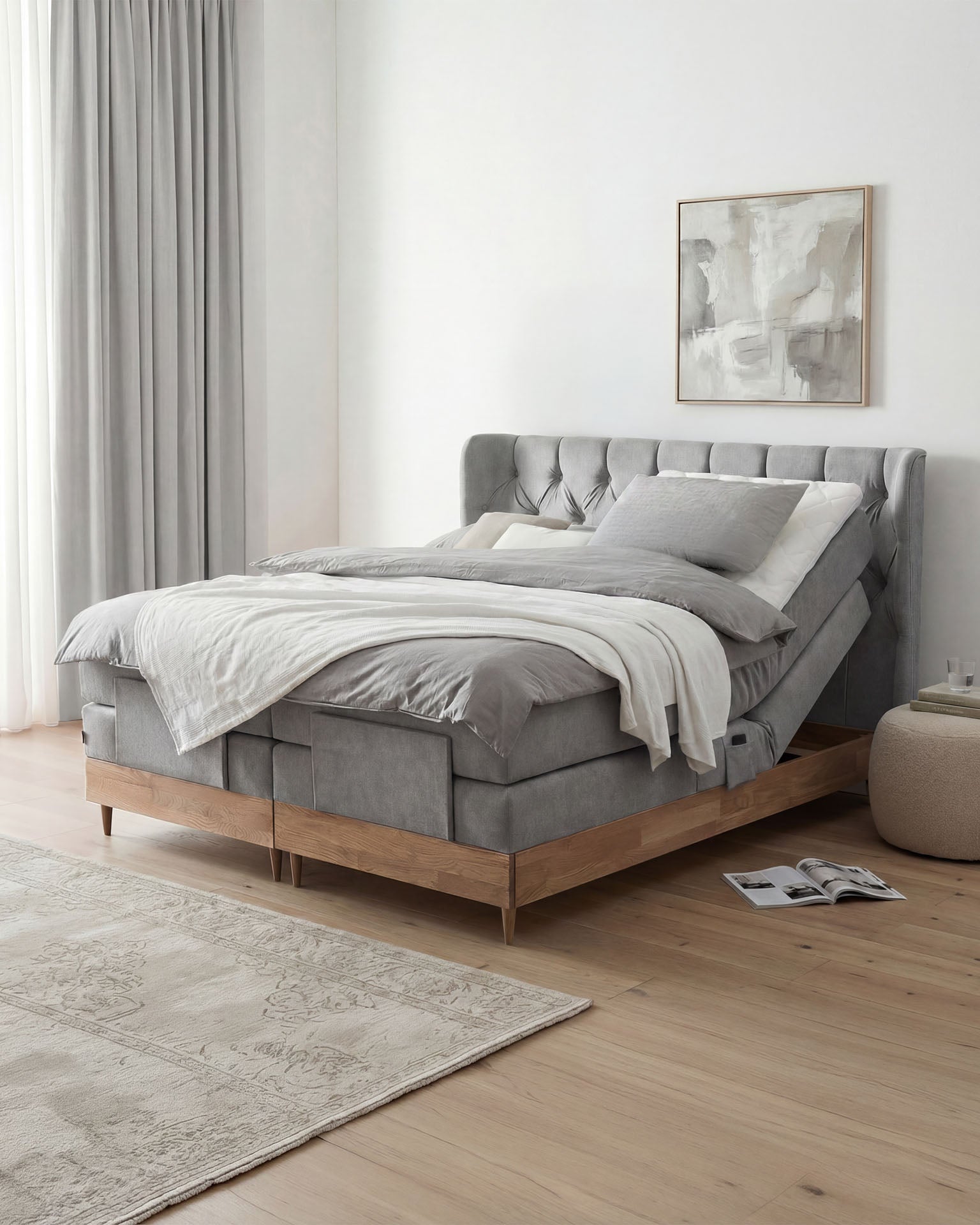 [SKU:EON-100EC-HLG-H2,EON-160EC-HLG-H2,EON-180EC-HLG-H2,EON-200EC-HLG-H2] Boxspringbett 180x200 160x200 Bett Bettkasten Polsterbett Doppelbett Motorbett Bett elektrisch verstellbar Bett mit Motor