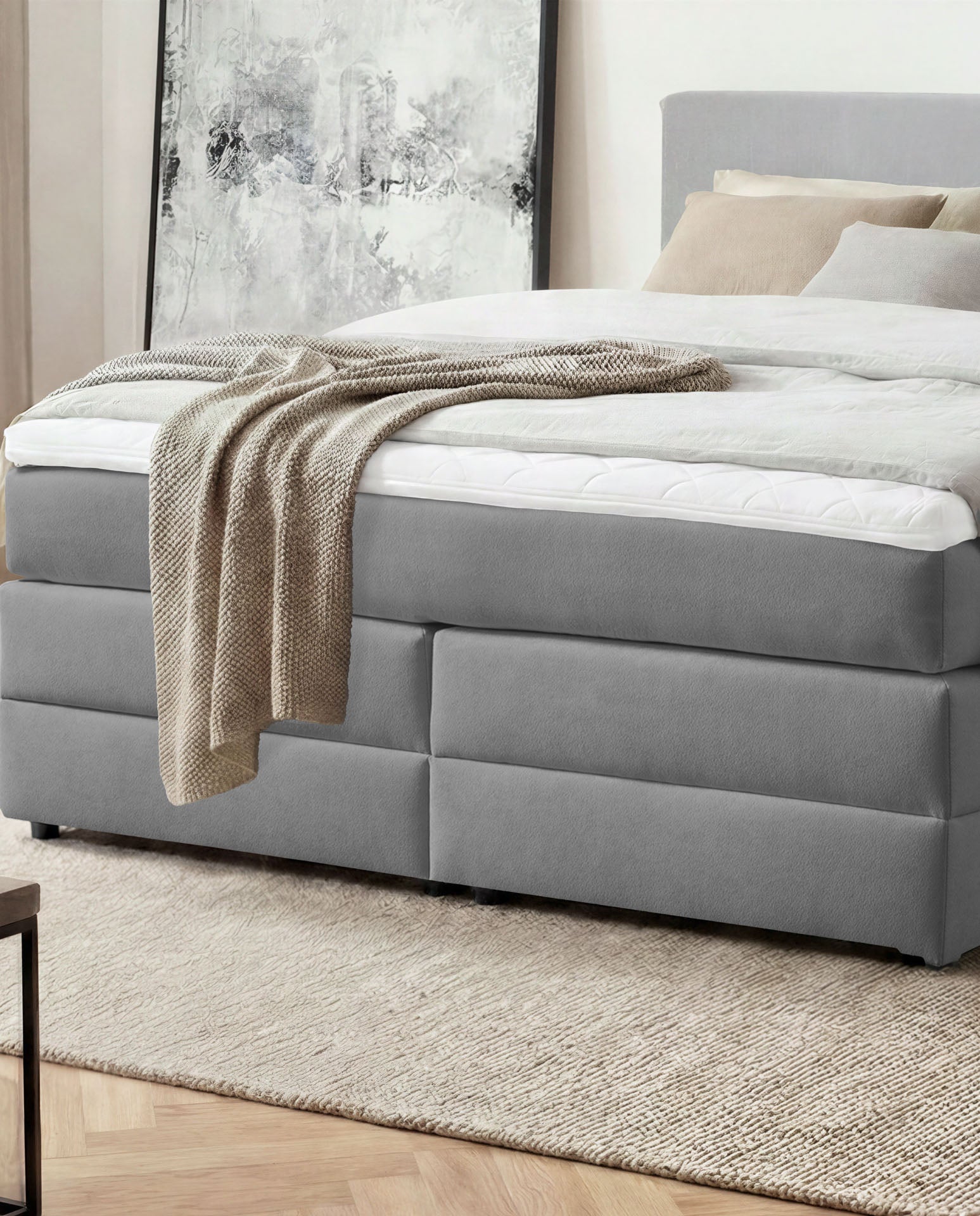 [SKU:LOFT-140-HLG,LOFT-160-HLG,LOFT-180-HLG,LOFT-200-HLG] Boxspringbett 180x200 160x200 Bett Bettkasten Polsterbett Doppelbett Motorbett Bett elektrisch verstellbar Bett mit Motor