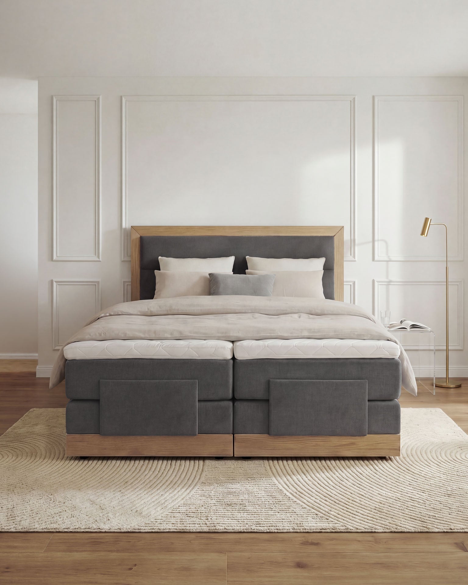 [SKU:MODELA-100-ANT,MODELA-160-ANT,MODELA-180-ANT,MODELA-200-ANT] Boxspringbett 180x200 160x200 Bett Bettkasten Polsterbett Doppelbett Motorbett Bett elektrisch verstellbar Bett mit Motor