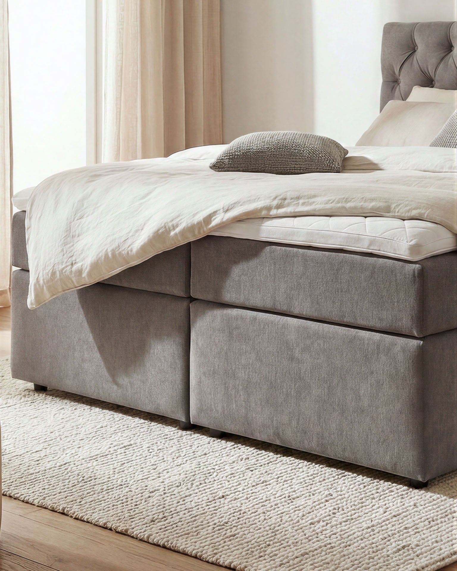 [SKU:LARA-160-HLG,LARA-180-HLG,LARA-200-HLG] Boxspringbett 180x200 160x200 Bett Bettkasten Polsterbett Doppelbett Motorbett Bett elektrisch verstellbar Bett mit Motor