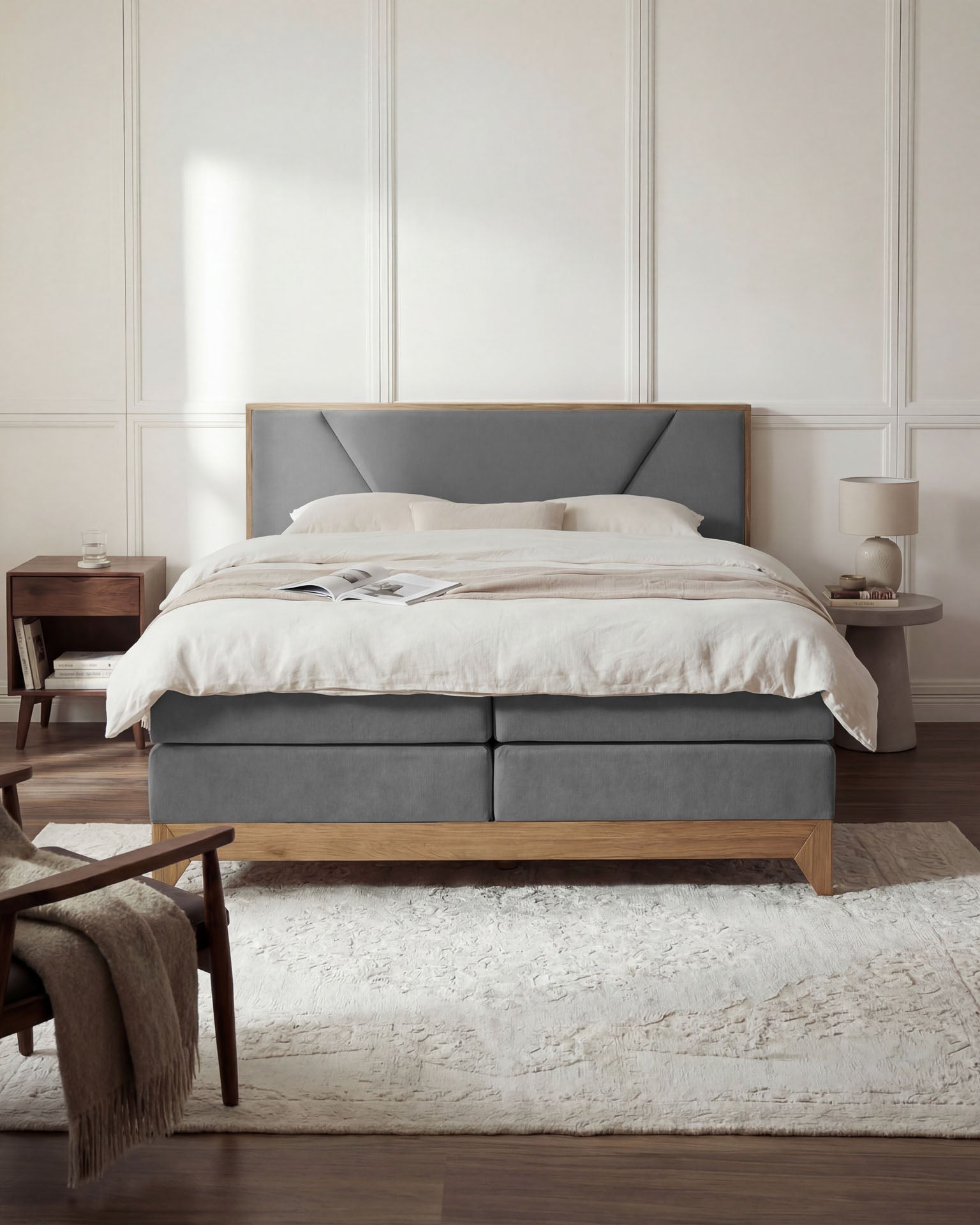 [SKU:RIVIERA-140-ANT,RIVIERA-160-ANT,RIVIERA-180-ANT,RIVIERA-200-ANT] Boxspringbett 180x200 160x200 Bett Bettkasten Polsterbett Doppelbett Motorbett Bett elektrisch verstellbar Bett mit Motor