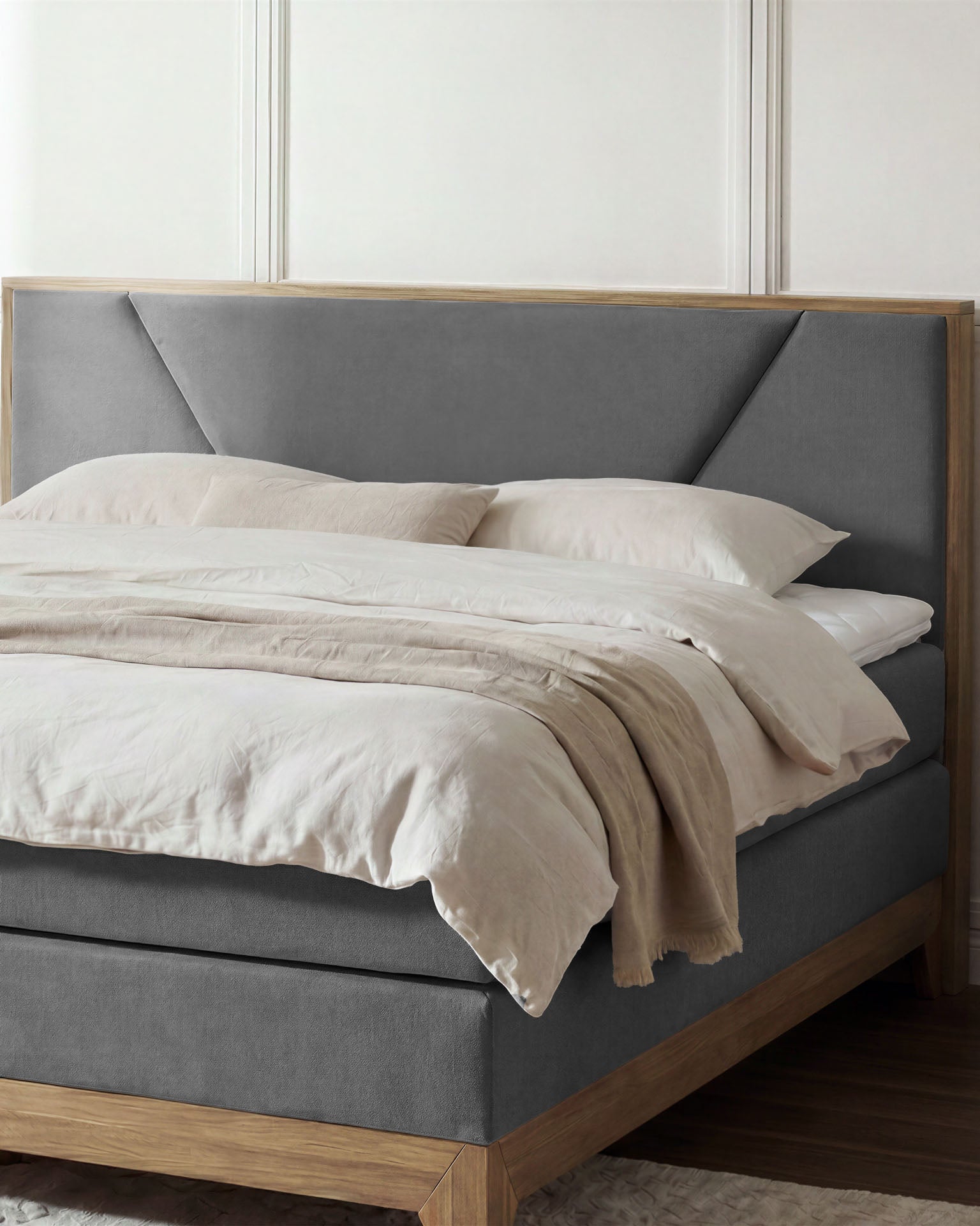 [SKU:RIVIERA-140-ANT,RIVIERA-160-ANT,RIVIERA-180-ANT,RIVIERA-200-ANT] Boxspringbett 180x200 160x200 Bett Bettkasten Polsterbett Doppelbett Motorbett Bett elektrisch verstellbar Bett mit Motor